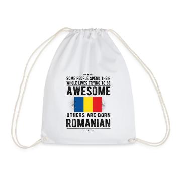Fier drapeau roumain roumain d'origine roumaine - Sac de sport léger - blanc - Devant