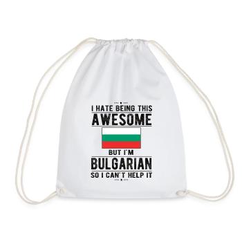 Bulgarian Bulgaria Flag Bulgarian origin - Drawstring Bag - white - Front