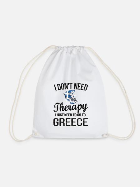Greek Greece Origin Greek flag - Drawstring Bag - white