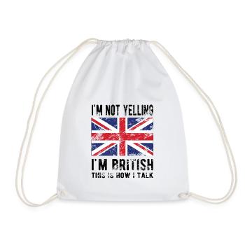 British Great Britain Origin British flag - Drawstring Bag - white - Front