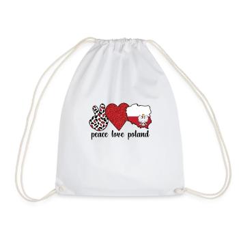 Proud Pole Poland Flag Polish Roots - Drawstring Bag - white - Front