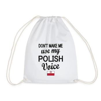 Proud Pole Poland Flag Polish Roots - Drawstring Bag - white - Front