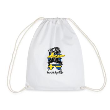 Suédois Suède Drapeau Racines suédoises - Sac de sport léger - blanc - Devant