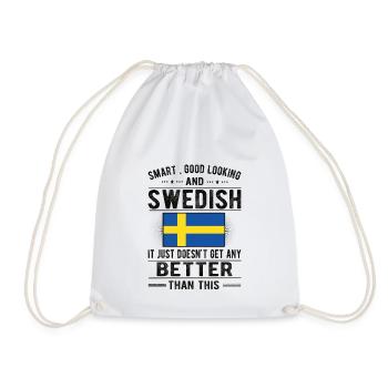Schwede Schweden Flagge Schwedische Herkunft - Turnbeutel - Weiß - Vorne