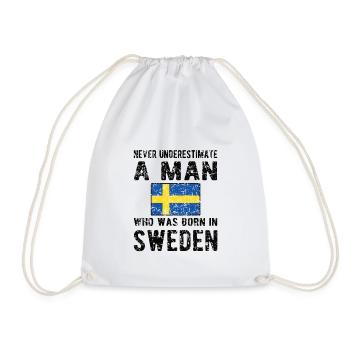 Schwede Schweden Herkunft Schwedische Flagge - Turnbeutel - Weiß - Vorne