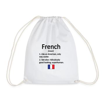 Français Racines Français du drapeau de la France - Sac de sport léger - blanc - Devant