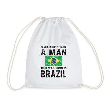 Brésil Brésil Drapeau brésilien - Sac de sport léger - blanc - Devant