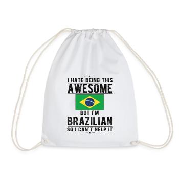Brésil Brésilien Origine brésilienne - Sac de sport léger - blanc - Devant