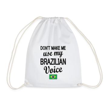 Brasilianer Brasilien Brasilianische Wurzeln - Turnbeutel - Weiß - Vorne