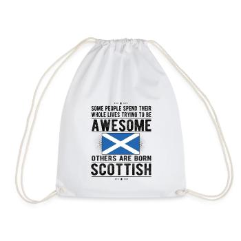 Proud Scotsman Scotland Scottish origin - Drawstring Bag - white - Front