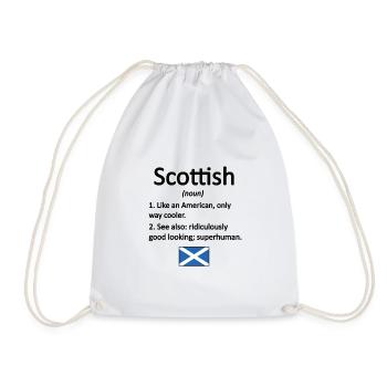 Proud Scotsman Scotland Scottish roots - Drawstring Bag - white - Front