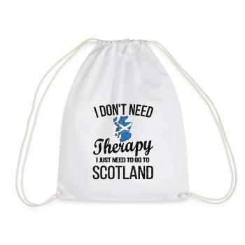 Proud Scotsman Scotland Scottish Flag - Drawstring Bag - white - Front