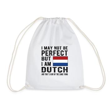 Dutch Netherlands Dutch origin - Drawstring Bag - white - Front