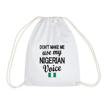 Fier Nigérian Nigeria Racines nigérianes - Sac de sport léger - blanc - Devant