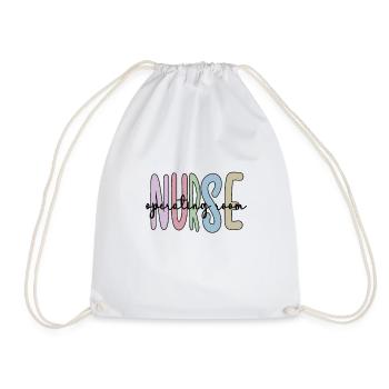 Surgical Nurse Surgical Nurse Nurse - Drawstring Bag - white - Front