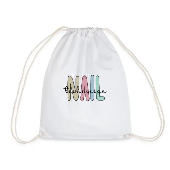 Nail Artist Gift Manicurist Nail Designer - Drawstring Bag - white - Front