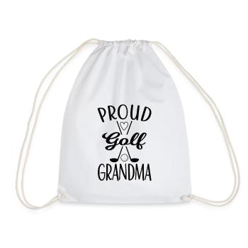 Fière Golfoma Golfoma Golfeuse Grand-mère Golfeuse Grand-mère - Sac de sport léger - blanc - Devant