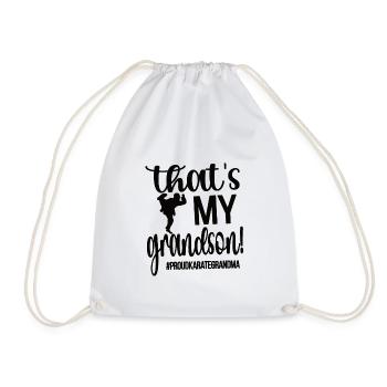 Meilleur cadeau de grand-mère de karaté Fière grand-mère de karaté - Sac de sport léger - blanc - Devant