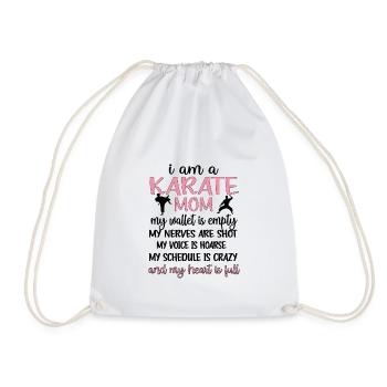 Meilleur cadeau de maman de karaté Fière maman de karaté - Sac de sport léger - blanc - Devant