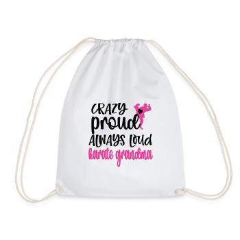 Meilleur cadeau de grand-mère de karaté Fière grand-mère de karaté - Sac de sport léger - blanc - Devant