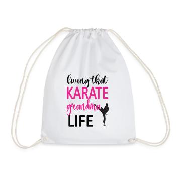 Meilleur cadeau de grand-mère de karaté Fière grand-mère de karaté - Sac de sport léger - blanc - Devant