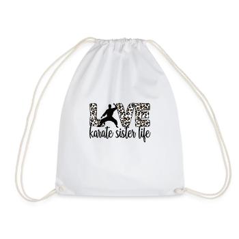 Karate Schwester Leben Karate Schwester Geschenk - Turnbeutel - Weiß - Vorne