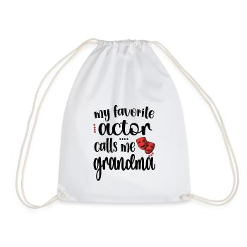 Proud Theatre Grandma Theatre Actor Grandmother - Drawstring Bag - white - Front