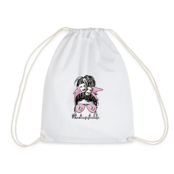 Theater Sister Theater Actor Sister - Drawstring Bag - white - Front