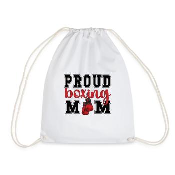Cadeau de maman de boxe Maman de boxe fière de Boxer Mama - Sac de sport léger - blanc - Devant