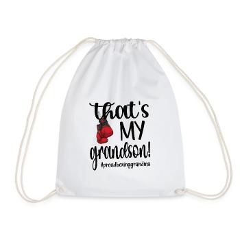 Boxoma fier boxe grand-mère boxeur grand-mère cadeau - Sac de sport léger - blanc - Devant
