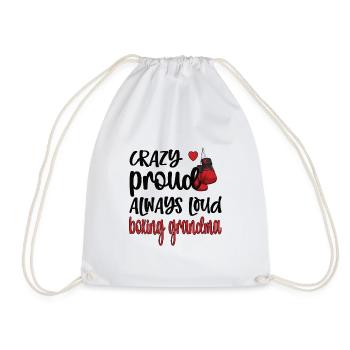 Boxoma fier boxe grand-mère boxeur grand-mère cadeau - Sac de sport léger - blanc - Devant