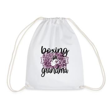 Boxoma Coffret Cadeau Grand-mère Fière Boxer Grand-mère - Sac de sport léger - blanc - Devant