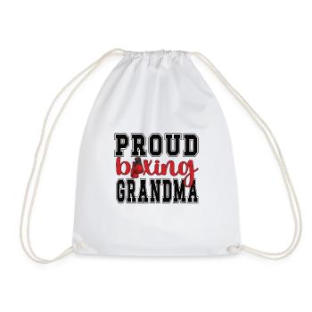 Boxoma Coffret Cadeau Grand-mère Fière Boxer Grand-mère - Sac de sport léger - blanc - Devant