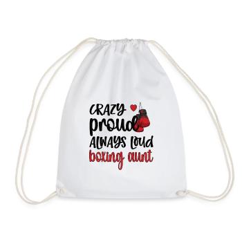 Boxing Aunt Gift Box Aunt By Boxer Proud Aunt - Drawstring Bag - white - Front