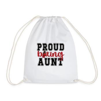 Boxe Tante Fière Boxe Tante Par Boxer Tante Cadeau - Sac de sport léger - blanc - Devant