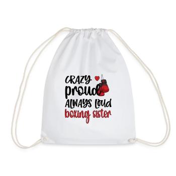 Boxe Sœur Fière Boxe Sœur Boxer Cadeau - Sac de sport léger - blanc - Devant