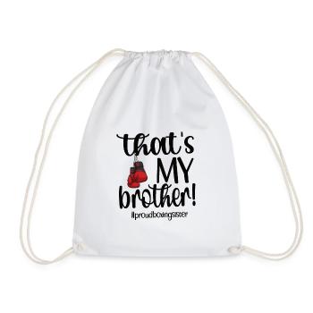 Boxe Sœur Fière Boxe Sœur Boxer Cadeau - Sac de sport léger - blanc - Devant