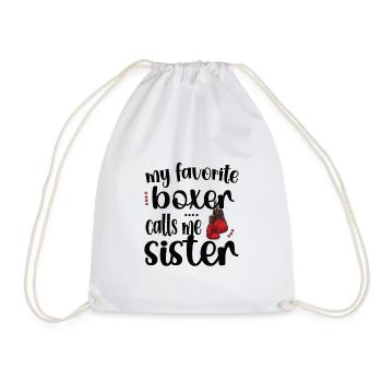 Boxe Sœur Fière Boxe Sœur Boxer Cadeau - Sac de sport léger - blanc - Devant