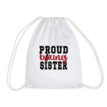 Boxe Sœur Fière Boxe Sœur Boxer Cadeau - Sac de sport léger - blanc - Devant