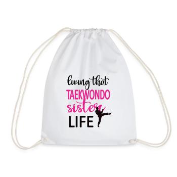Taekwondo Sister Proud Taekwondo Sister - Drawstring Bag - white - Front