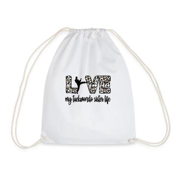 Proud Taekwondo Sister Taekwondo Sister - Drawstring Bag - white - Front