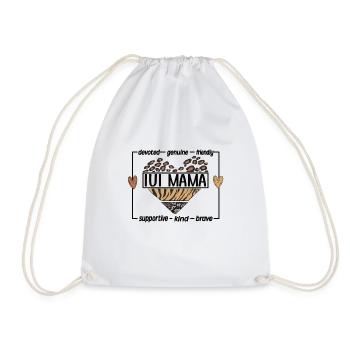 Proud IUI Mama IUI Intrauterine Insemination Mama - Drawstring Bag - white - Front