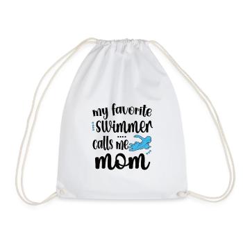 Schwimmmama Geschenk Mutter Schwimmer Schwimm-Mama - Turnbeutel - Weiß - Vorne