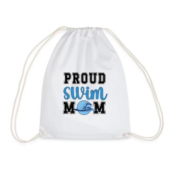 Schwimmmama Geschenk Mutter Schwimmer Schwimm-Mama - Turnbeutel - Weiß - Vorne