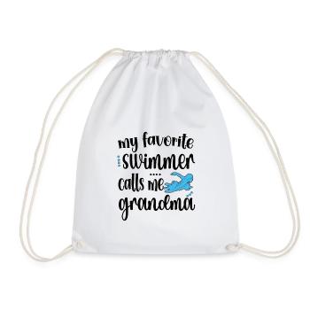 Fière natation Grand-mère Grand-mère Nageuse Grand-mère natation Grand-mère - Sac de sport léger - blanc - Devant