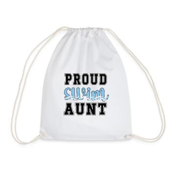 Best Swimming Aunt Aunt Swimmer Swimming Aunt - Drawstring Bag - white - Front