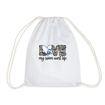 Best Swimming Aunt Aunt Swimmer Swimming Aunt - Drawstring Bag - white - Front