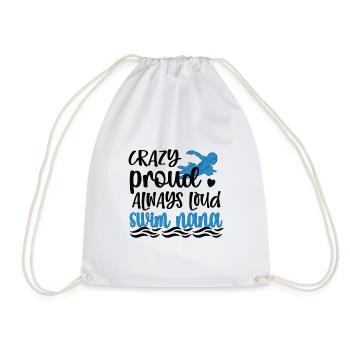 Fière natation Nana Nageuse Nana Grand-mère Cadeau - Sac de sport léger - blanc - Devant