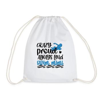 Proud Swimming Mimi Swimmer Mimi Grandma Gift - Drawstring Bag - white - Front