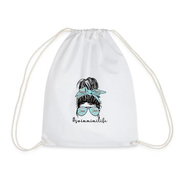 Proud Swimming Mimi Swimmer Mimi Grandma Gift - Drawstring Bag - white - Front